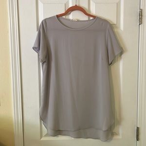 Grey short sleeve blouse